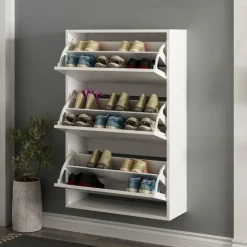 Lupa vägghängt skoskåp - Vit