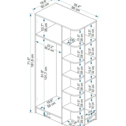 Luses garderob - Furu/beige