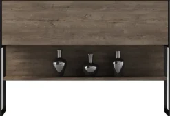 Lux avlastningsbord 120 x 30 cm - Valnöt/svart