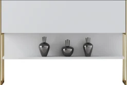 Lux avlastningsbord 120 x 30 cm - Vit/guld