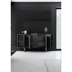 Lux skänk - Antracit/silver