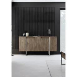 Lux skänk - Valnöt/silver