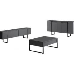 Lux skänk Antracit/svart