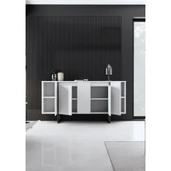 Lux skänk Vit/svart