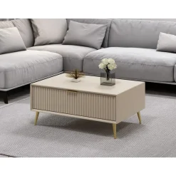 Lux soffbord 90 x 60 cm - Beige