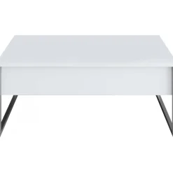 Lux soffbord 90 x 60 cm - Vit/silver