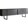 Lux TV-bänk - Antracit/svart