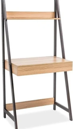 Lylah skrivbordshylla - Ljust trä + Möbeltassar