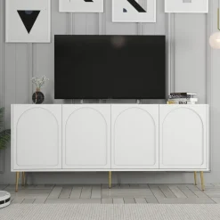 Lyon skänk - Vit/guld