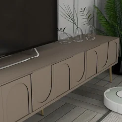 Lyon TV-bänk - Brun/svart