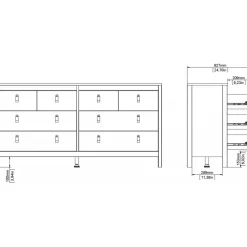 Madrid bred byrå - Svart