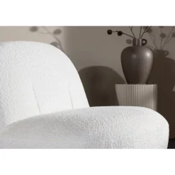 Mahla loungestol - Vit bouclé