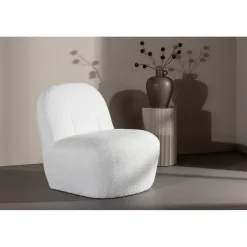 Mahla loungestol - Vit bouclé