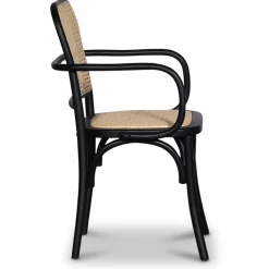 Malmby karmstol böjträ svart/rotting