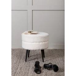 Mariana sittpuff - Vit teddy