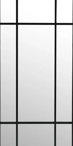 Marlon helkroppsspegel 200x100 cm - Metall/antiksvart + Karta med möbeltassar på köpet!