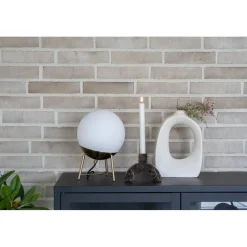 Marma ljusstake båge i brun marmor