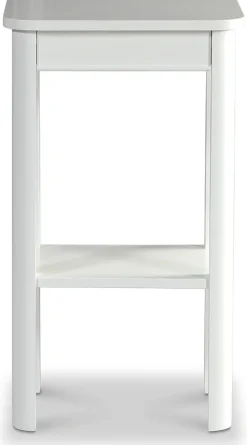 Marstrand sängbord med låda - Vit + Textilrengöring för möbler