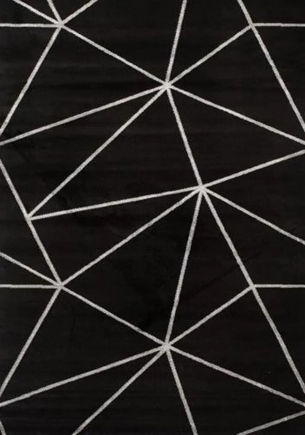 Maskinvävd matta Diamond Lines - Silver