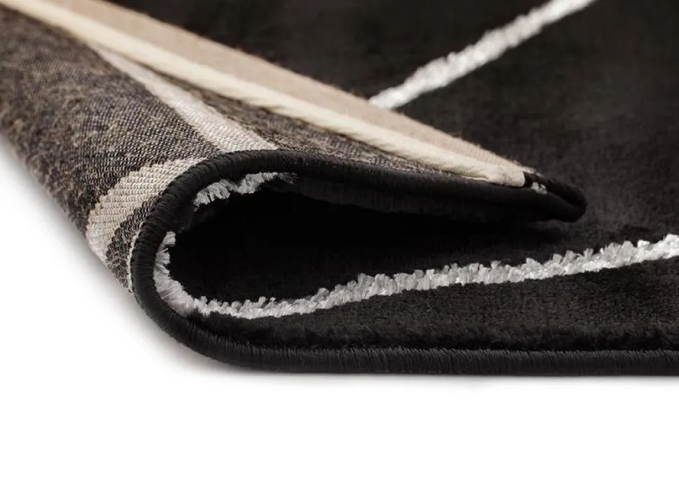 Maskinvävd matta Diamond Lines - Silver