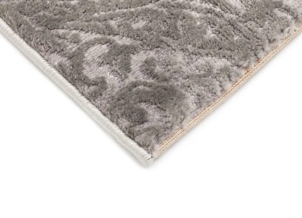 Maskinvävd matta Galya Medaljong - Grå