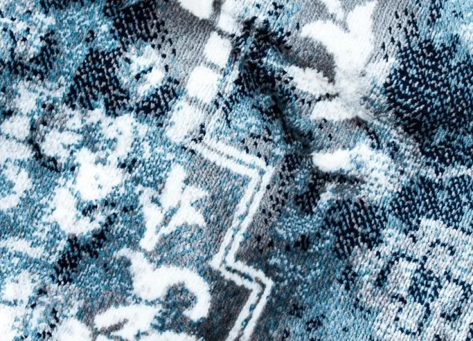 Maskinvävd matta Helmut - Turkos