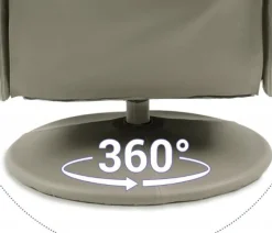 Massagefåtölj i beige PVC med fjärrkontroll