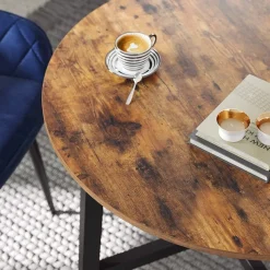 Matbord Ø80 cm - Brun/svart