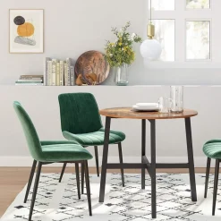 Matbord Ø80 cm - Brun/svart