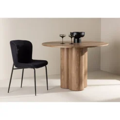 Matbord Ø110 cm brun - Olivia