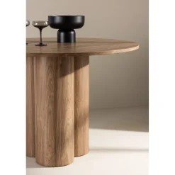 Matbord Ø110 cm brun - Olivia