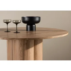 Matbord Ø110 cm brun - Olivia