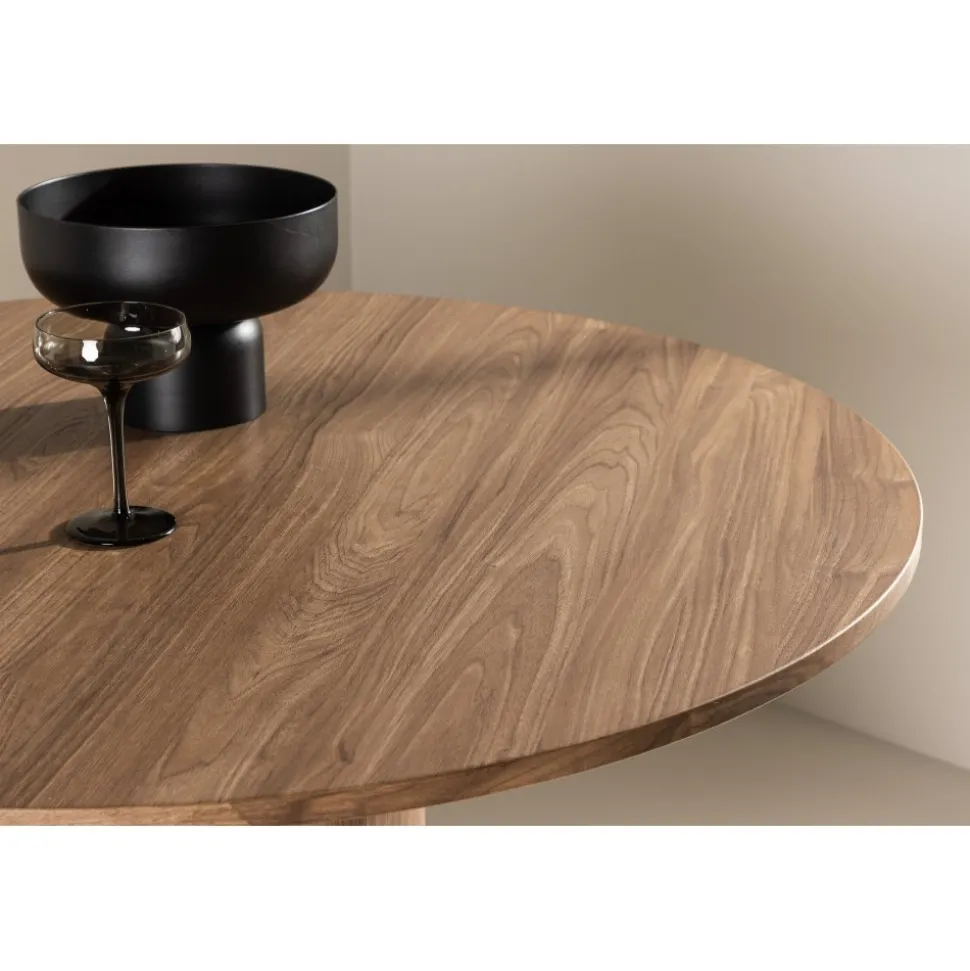 Matbord Ø110 cm brun - Olivia