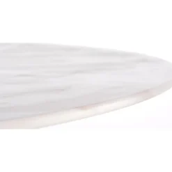 Matbord 90 cm diameter marmorerat glas/guld