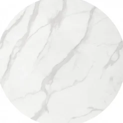 Matbord 90 cm diameter marmorerat glas/guld + Möbeltassar