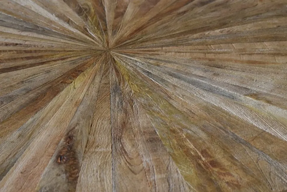 Matbord 140 cm återvunnen drivved + Möbeltassar