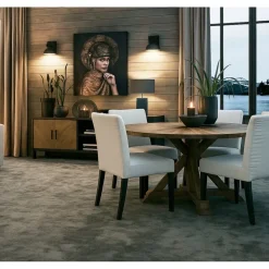 Matbord 140 cm återvunnen drivved