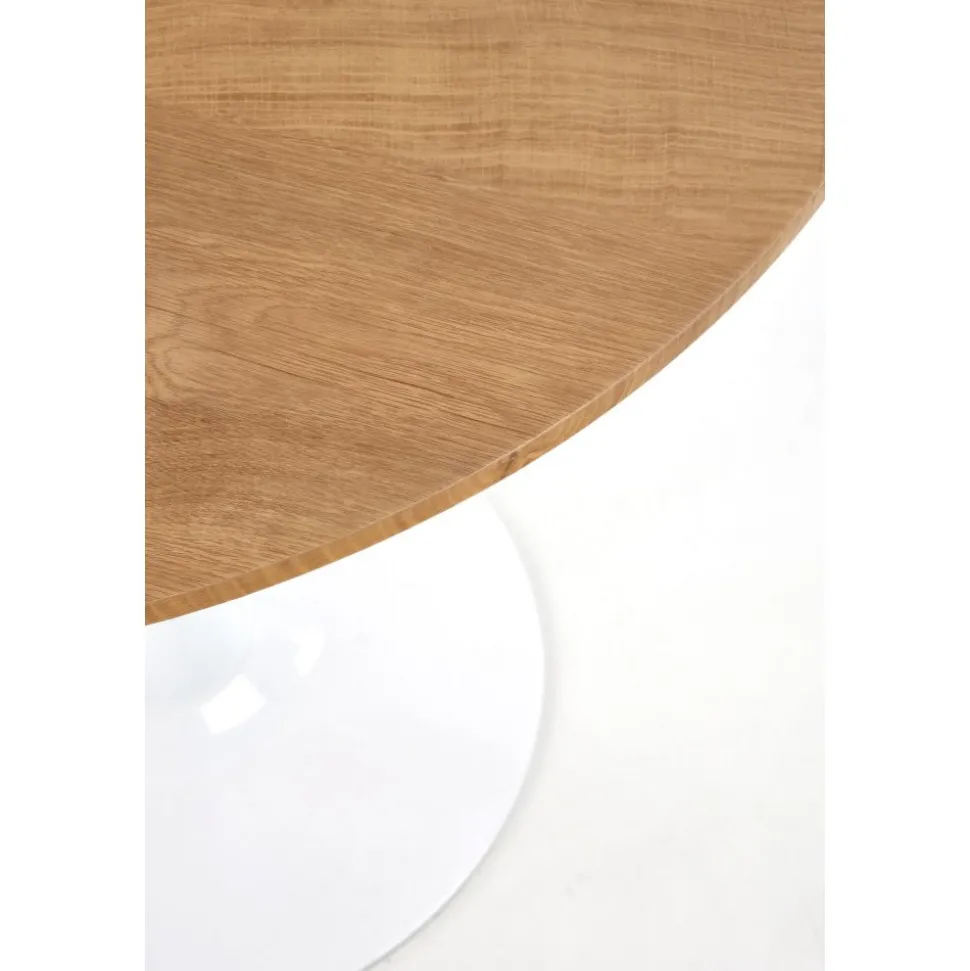 Matbord ek/vit Ø80 cm - Sumner