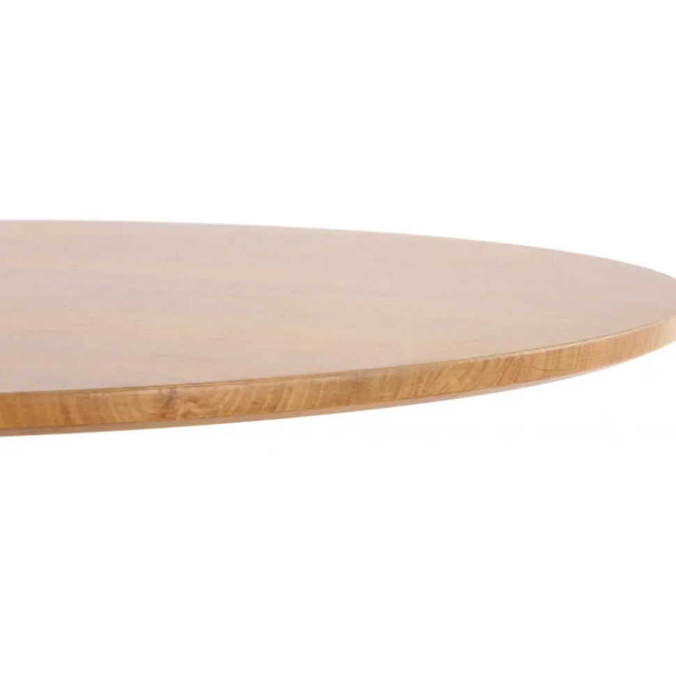 Matbord ek/vit Ø80 cm - Sumner