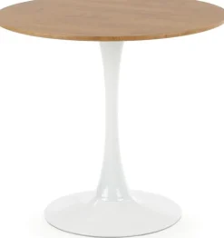 Matbord ek/vit Ø80 cm - Sumner + Textilrengöring för möbler