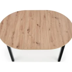 Matbord förlängningsbart 102-142 cm ek/svart