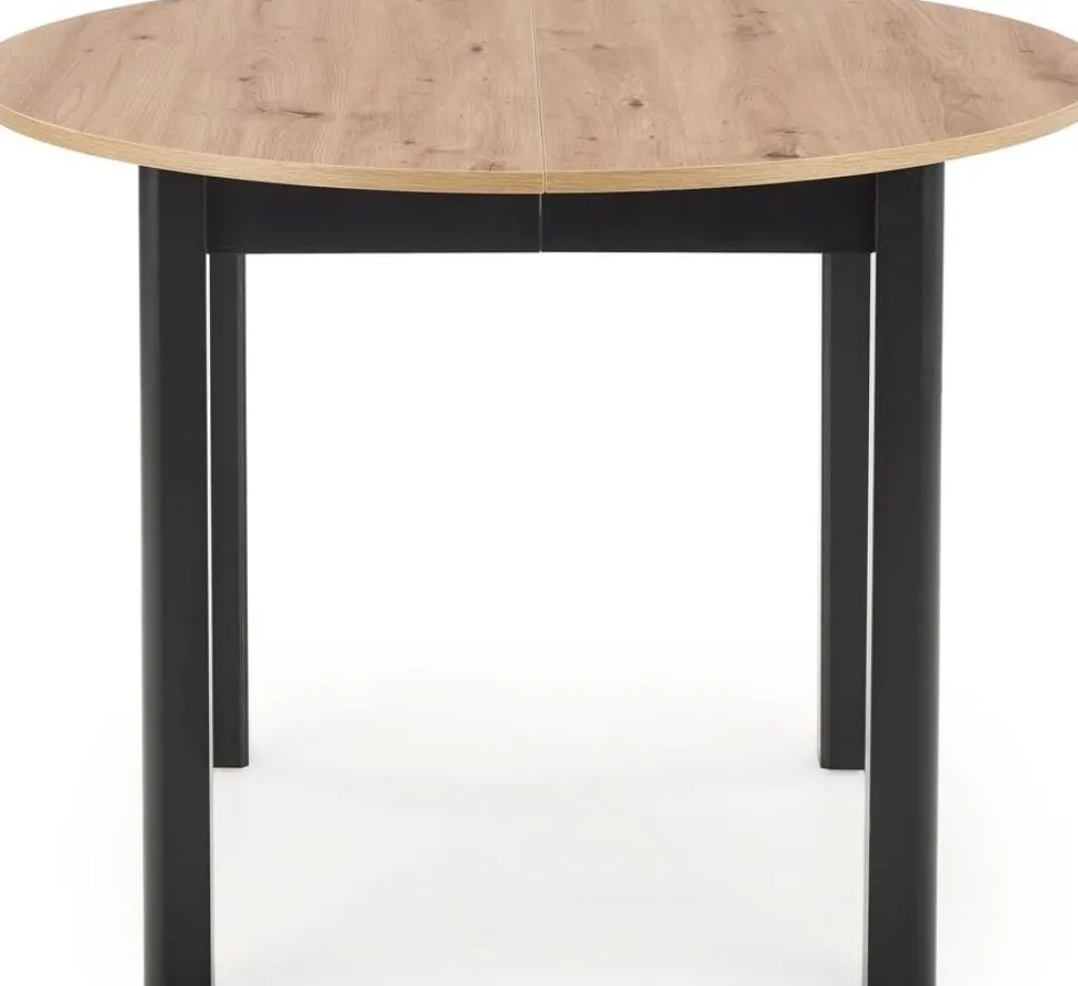 Matbord förlängningsbart 102-142 cm ek/svart