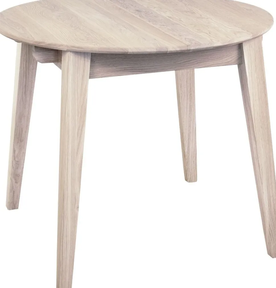 Matbord Genova förlängningsbart 90-130x90 cm whitewash oak