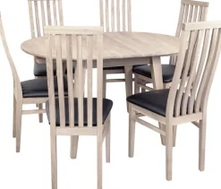 Matbord Genova förlängningsbart 90-130x90 cm whitewash oak