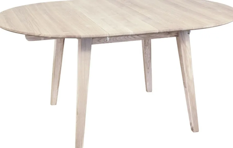 Matbord Genova förlängningsbart Ø110-160x110 cm whitewash oak + Möbeltassar