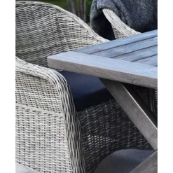 Matbord grå 220 x100 cm - Oxford + Textilrengöring för möbler