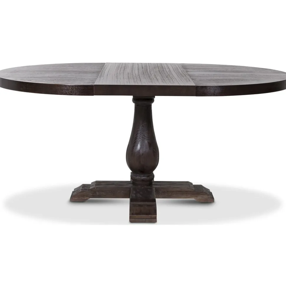 Matbord i brunbetsad ek Ø120 - Lamier