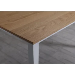 Matbord i ek med vita ben - 180x90 cm - Fårö