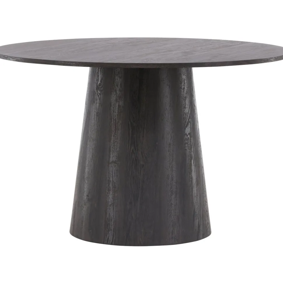 Matbord Lanzo Ø120 cm - Bord i mocca + Fläckborttagare för möbler