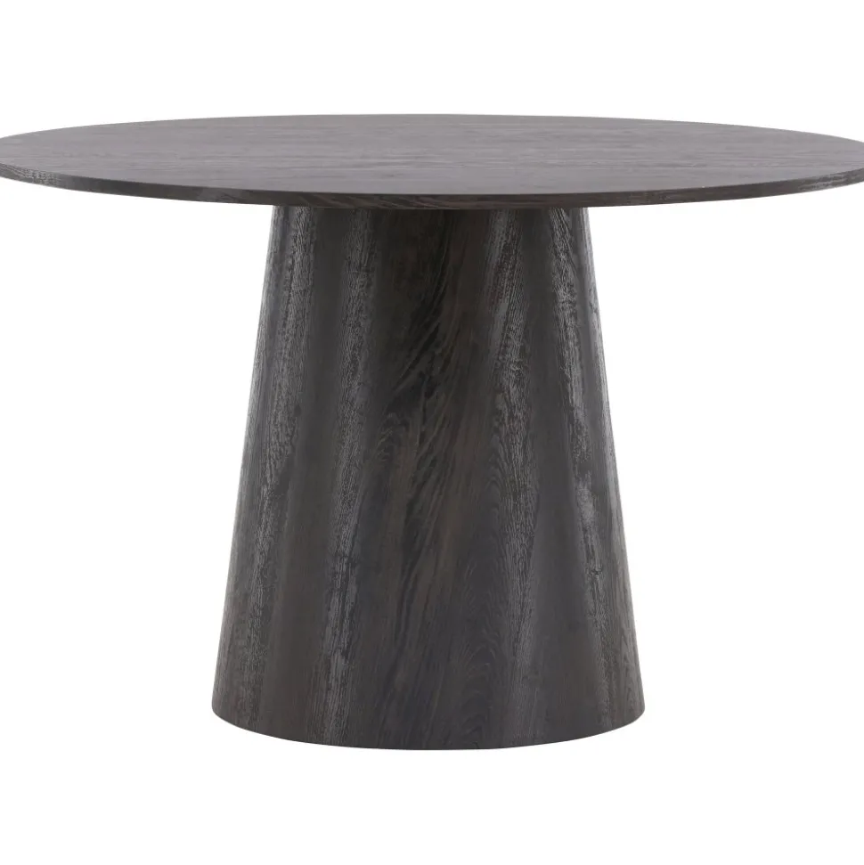 Matbord Lanzo Ø120 cm - Bord i mocca + Fläckborttagare för möbler